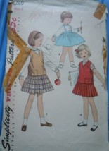Simplicity Child’s Blouse Skirt &amp; Jerkin Size 2 #1289 Uncut  - £3.92 GBP