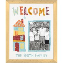 Dimensions 70-35349 Welcome Home Counted Cross Stitch Photo Frame Kit, 8" x 10" - $7.54