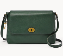 Fossil Gabriella Dark Green Leather Medium Flap Crossbody SHB3007298 NWT... - £88.10 GBP