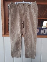Liz Claiborne LizWear Jeans Snakeskin Animal Print Ankle Pants Size 14  Cotton - £15.57 GBP