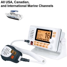 UNIDEN UM725 FIXED MOUNT MARINE VHF RADIO W/GPS - WHITE - £179.04 GBP