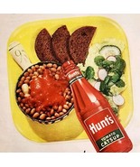 1953 Hunt&#39;s Tomato Catsup Ketchup Advertisement Condiments Beans DWLL4 - €25,85 EUR