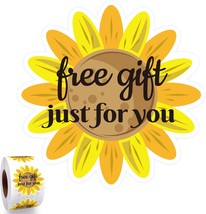 Sunflower Spring Stickers Roll Just for You Thank You Stickers Small Business 50 - £18.48 GBP