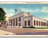 Post Office Building Holyoke Massachusetts MA Linen Postcard N26 - £2.33 GBP