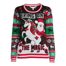 No Boundaries Junior&#39;s Christmas Sweater Size XXXL (21) Multicolor - £12.41 GBP