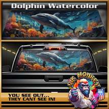Dolphin Watercolor - Truck Back Window Graphics - Customizable - £46.31 GBP+
