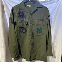 US Air Force Utility Shirt OG-507 Green 15 1/2 x 33 Vintage Tech Sgt Mil... - $34.64