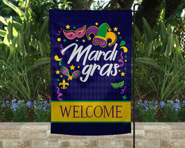 Mardi Gras Garden Flag, 12 x 18, Decorative Garden Flag - $15.99