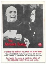 The Addams Family TV Series Trading Card #42 &quot;Blood Bank&quot; Donruss 1964 VFN+ - £21.03 GBP