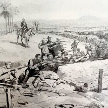 Spanish Defense Of San Juan Hill War 1899 Victorian Print DWV7B - £23.97 GBP