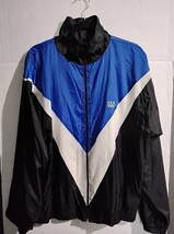 Vintage JC Penney USA Olympic Windbreaker Jacket Black Blue White Retro 90s - $26.55