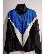 Vintage JC Penney USA Olympic Windbreaker Jacket Black Blue White Retro 90s - $26.55