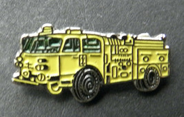 Fire Engine Firefighter Fighter Sub Pump Yellow Truck Pin 3/4 Inch - £4.43 GBP