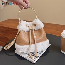 Women Shoulder Bags Stylish Women Plush PU Leather Quilted Messenger Bag Daily T - £28.32 GBP