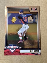 Max Meyer 2019 Panini USA Baseball Stars &amp; Stripes Longevity #14 - $1.95