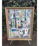 TIBOR JANKAY Original ABSTRACT MODERN CUBISM EXPRESSIONIST 1960s OIL ON ... - $3,009.60