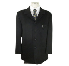 Franklin Friedman Cashmere Blend Sport Coat Men&#39;s Size 42R Black Jacket ... - $34.63