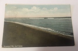 Vintage Postcard Posted 1908 Oqunquit Surf Scene Maine ME - £0.75 GBP