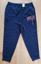 Polo Ralph Lauren Men&#39;s XXL Navy Blue Logo Script Fleece Jogger Sweatpan... - £81.39 GBP