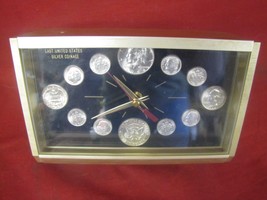 Vintage Numismatic Clock Last United States Silver Coinage - £78.39 GBP