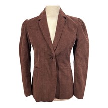 BlankNYC Womens XS Corduroy Blazer Jacket Brown 1 Button Academia Office... - £29.23 GBP