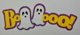 Boo Title Halloween Die Cut Scrapbook Embellishment Card Junk Journal Ghost - £2.96 GBP
