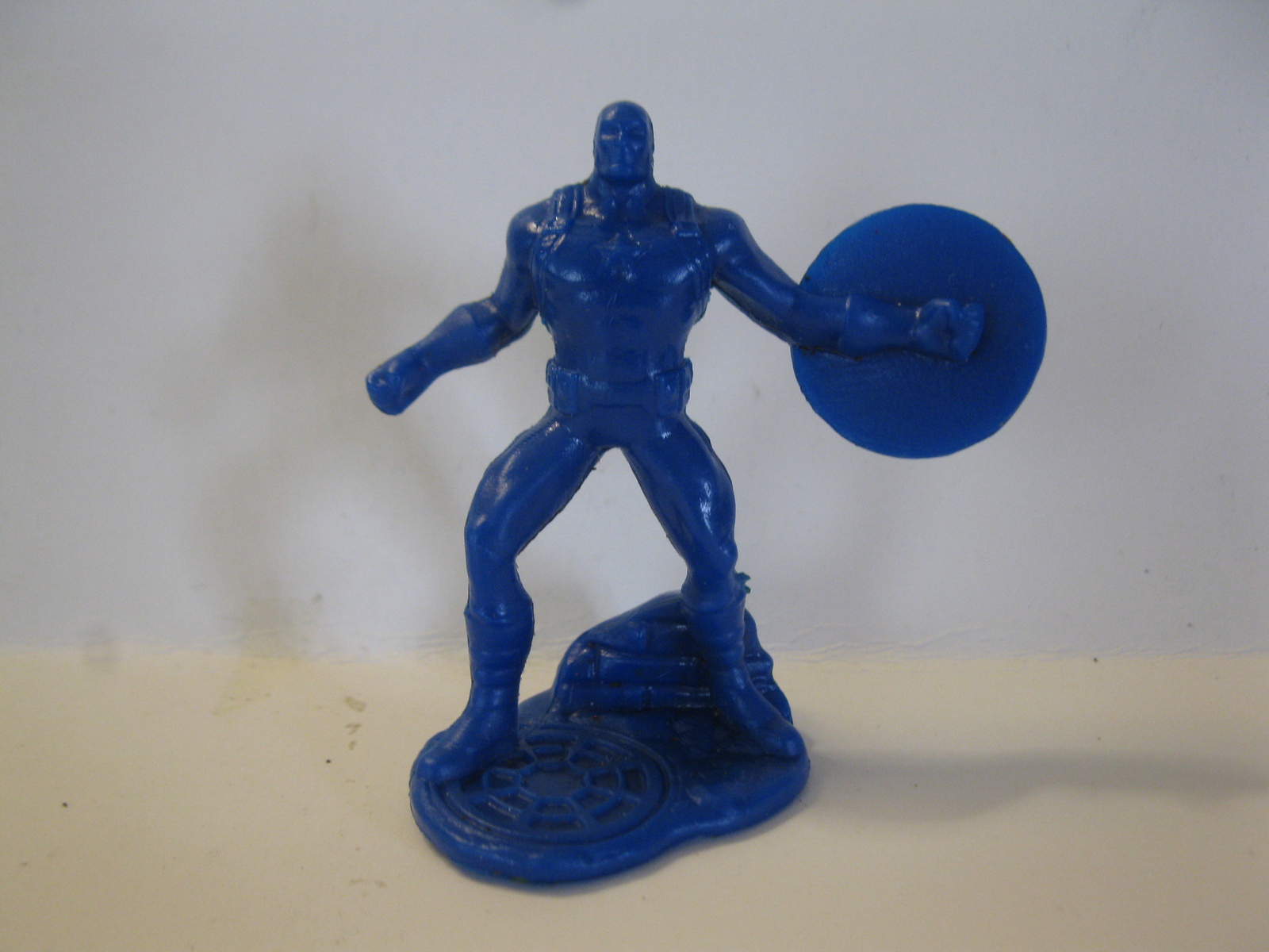 Primary image for (BX-1) 2" Marvel Comics miniature figure - Captain America #4 - blue plastic 