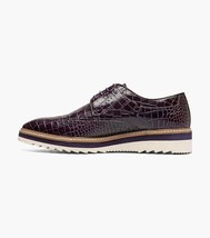 Stacy Adams Alario Wingtip Oxford Croco Leather Shoes Purple 25725-542 image 5