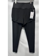 July&#39;s Song Black Running Jogging Leggings with Shorts Overlay Size Medi... - $32.43 CAD