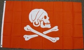 Henry Avery Red Pirate Flag Jolly Roger Skull Crossbones Banner Ship 3X5 Ft 100D - £13.58 GBP