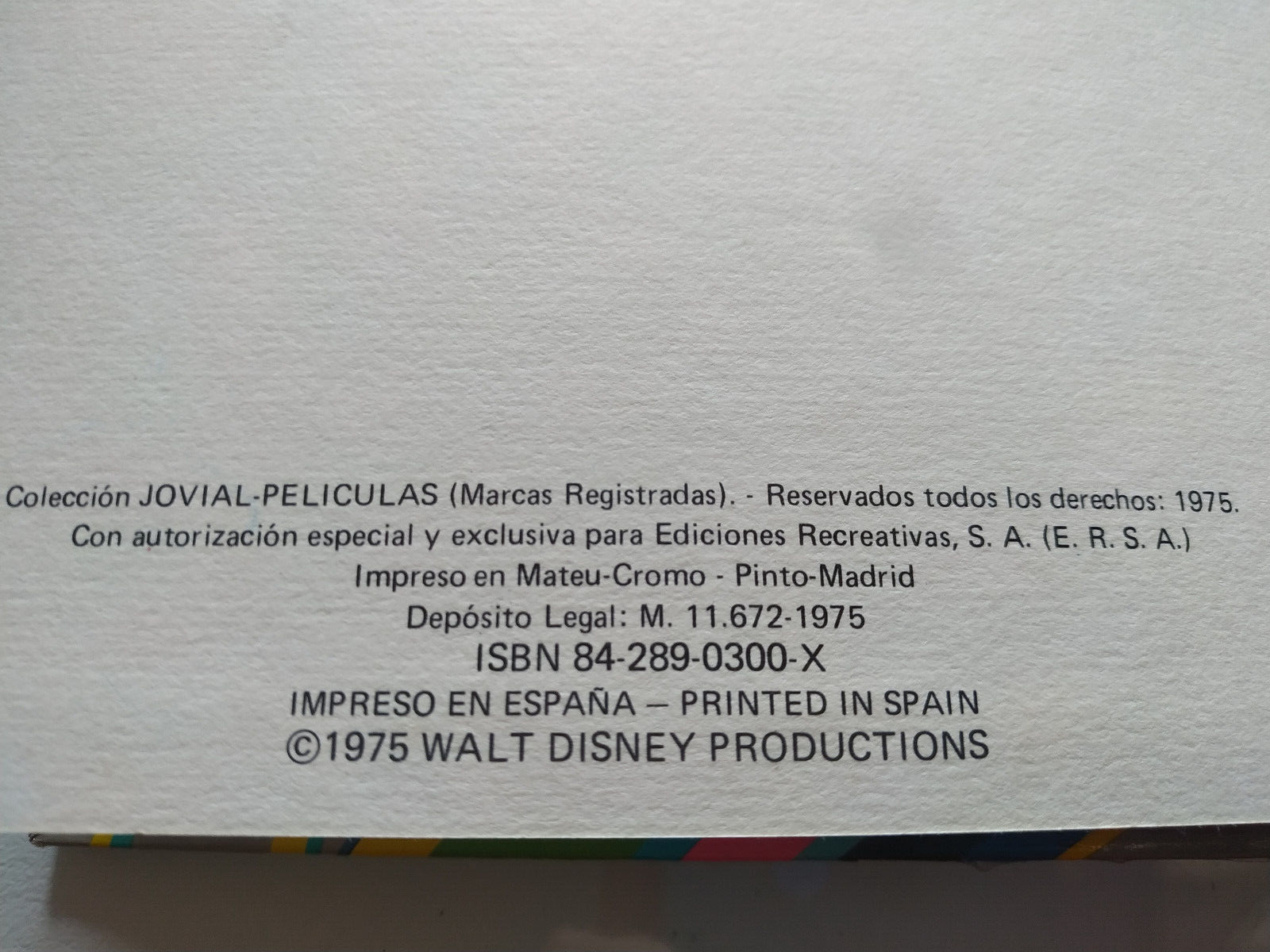 Film WALT DISNEY Volume Xxviii Gioviale 1975 Comic - Libro Spagnolo Item image 4