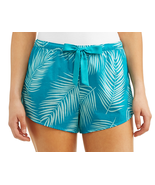 Secret Treasures Ladies Woven Bright Teal Palm Boxer Shorts ~ Size Large... - $427.20 MXN