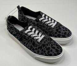 Old Navy NWOB women’s size 5 gray leopard loop elastic sneakers H3 - £9.55 GBP