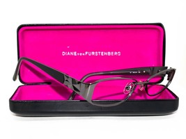 Diane Von Furstenberg Eyeglasses DVF 8005 033 Black Rectangular Frame 50[]15 135 - £28.14 GBP
