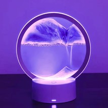 3D Moving Sand Art Liquid Motion Table Lamp,Rgb Color Changing Quicksand Lamp,36 - £19.17 GBP