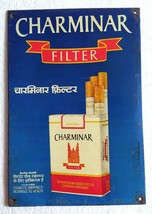 Charminar Filter Cigarette Hyderabad Vintage Advertising Tin Sign Free Shipping - £31.59 GBP