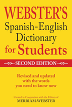 Merriam-Webster Webster’S Spanish-English Dictionary for Students Second Edit.. - £7.28 GBP