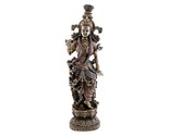 RADHA STATUE 14.5&quot; Hindu Goddess Consort of Lord Krishna Bronze Resin St... - $119.95