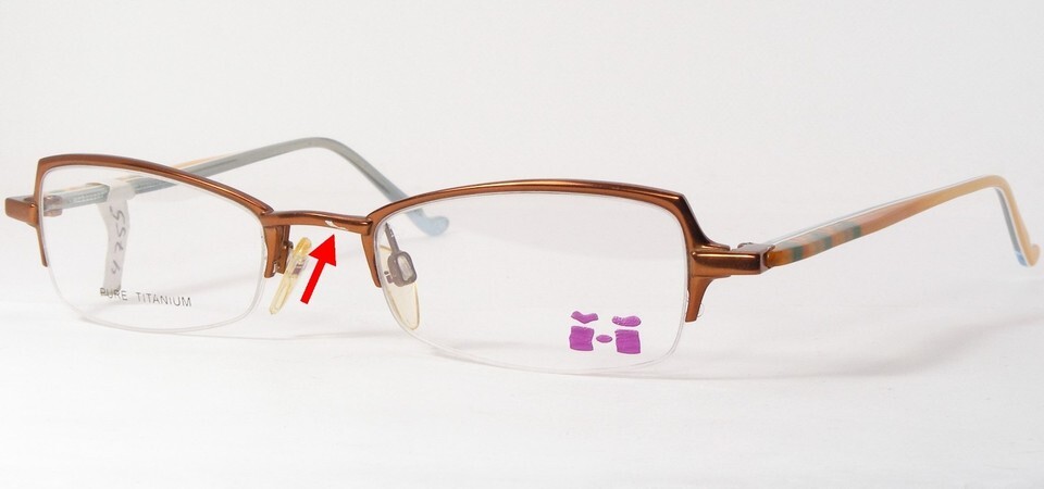 Vintage i Fashion 304 BRN UNIQUE TITANIUM EYEGLASSES 52-20-140mm Japan (... - $71.35