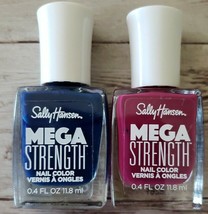 Two (2) Bottles ~ (050/064) ~ Sally Hansen ~ Mega Strength ~ Nail Color ~ (82) - £11.85 GBP