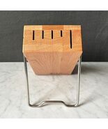 Cutco Space Saver Set Knife Block Five-Slot Oak Wood Stand or Hang 10.25&quot; - $434.75 MXN