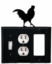 Village Wrought Iron ESOG-1 8 Inch Rooster-Single Switch, Outlet and GFI... - £15.92 GBP
