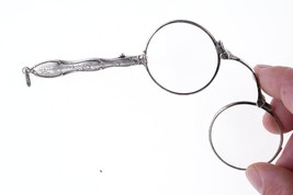 Antique 935 Sterling Lorgnettes folding spectacles - $222.75