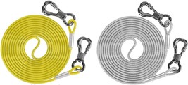 Dog Tie Out Cable 50 Feet Yellow, 50 Ft Dog Tie Out Run Trolley Cable - £31.65 GBP