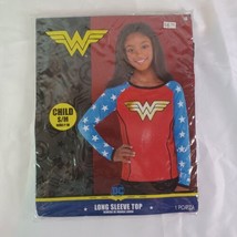 GIRLS S/M (up to size 10) DC Wonder Woman Long Sleeve Top Shirt Costume ... - $23.36