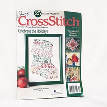 Just Cross Stitch Magazine Patterns Dec 2015 Holiday Words Stocking Wint... - $15.83