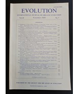 International Journal of Organic Evolution November 1989 Vol 43 No7 Pg 1... - $29.10