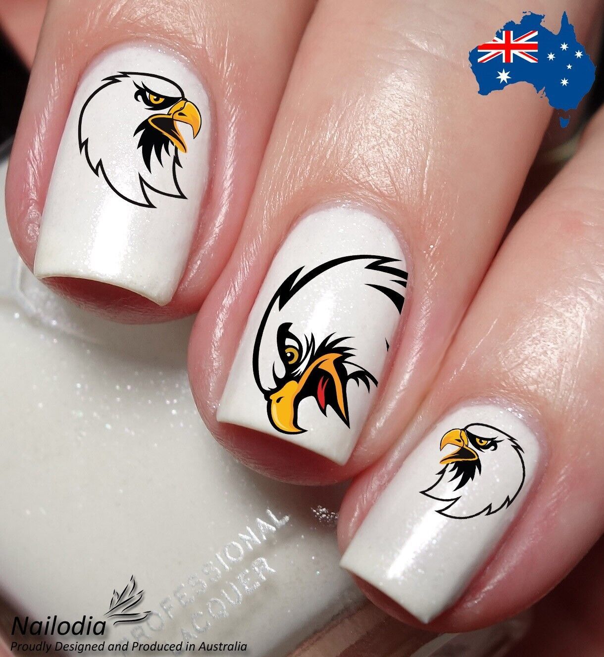Eagle Lovers Nail Art Decal Sticker Water Transfer Slider
