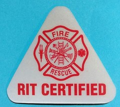 RIT CERTIFIED - Rapid Intervention Team Reflective FD Decal - 2&quot; Triangle - RED - £2.92 GBP