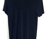 Vejaiz Designs EUC Women&#39;s Shirt size S, Dark Blue short sleeve Acetate/... - £10.85 GBP